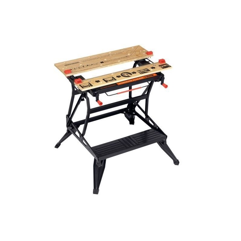 Etabli etau pliable - BLACK+DECKER - WM825-XJ - serrage a main - charg