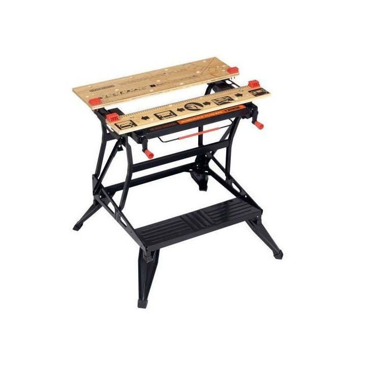 Etabli etau pliable - BLACK+DECKER - WM825-XJ - serrage a main - charge maximale de 250 kg Etabli etau pliable - BLACK+DECKER - WM825-XJ - serrage a main - charge maximale de 250 kg