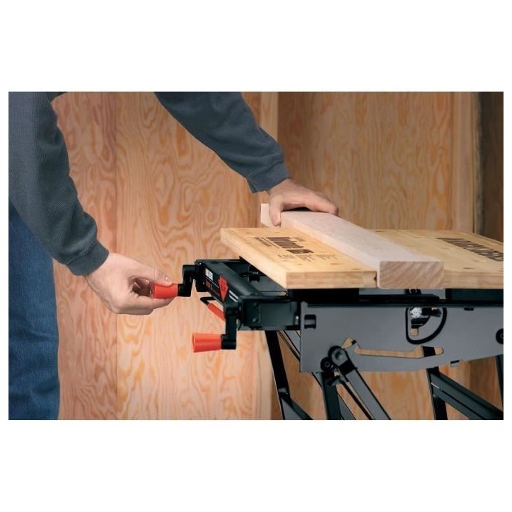 Etabli etau pliable - BLACK+DECKER - WM825-XJ - serrage a main - charge maximale de 250 kg Etabli etau pliable - BLACK+DECKER - WM825-XJ - serrage a main - charge maximale de 250 kg