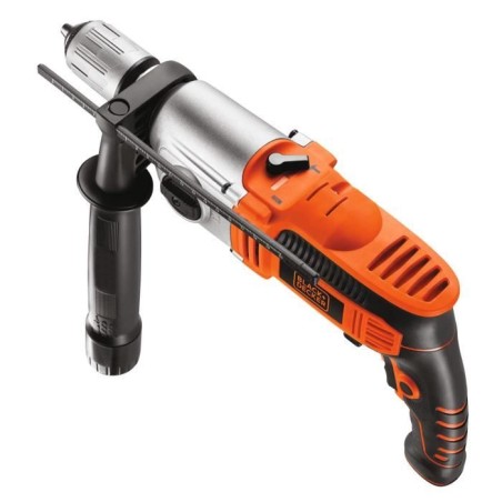 Perceuse a percussion filaire 1100W - BLACK&DECKER - KR1102K-QS - Avec coffre de rangement