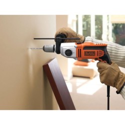 Perceuse a percussion filaire 1100W - BLACK&DECKER - KR1102K-QS - Avec
