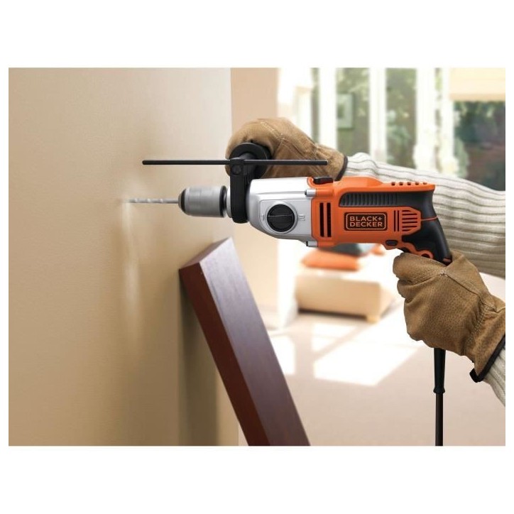 Perceuse a percussion filaire 1100W - BLACK&DECKER - KR1102K-QS - Avec coffre de rangement Perceuse a percussion filaire 1100W - BLACK&DECKER - KR1102K-QS - Avec coffre de rangement