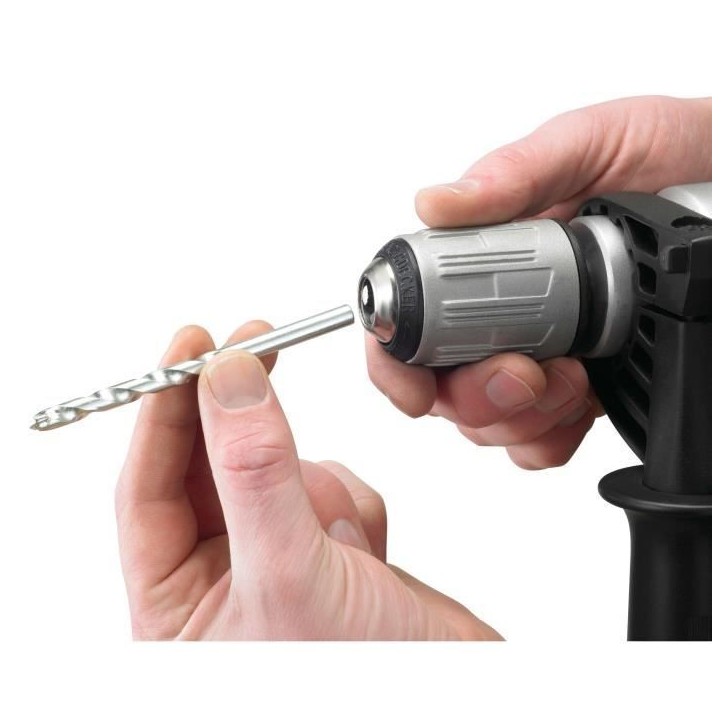 Perceuse a percussion filaire 1100W - BLACK&DECKER - KR1102K-QS - Avec coffre de rangement Perceuse a percussion filaire 1100W - BLACK&DECKER - KR1102K-QS - Avec coffre de rangement