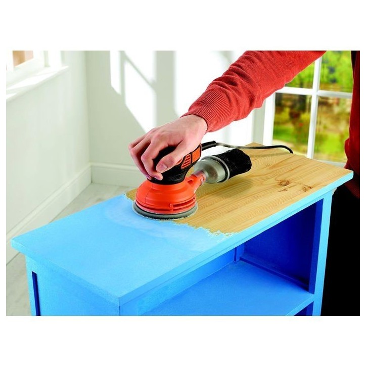 Ponceuse excentrique BLACK + DECKER KA199 - 240W - 125mm - Filaire Ponceuse excentrique BLACK + DECKER KA199 - 240W - 125mm - Filaire