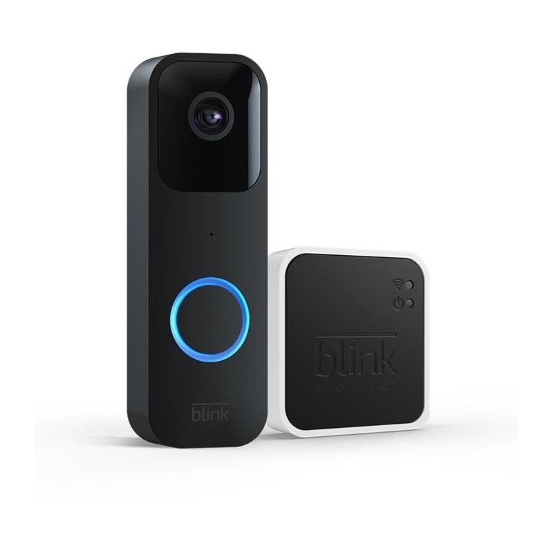 Sonnette connectée - BINK - Video Doorbell - Noir + Sync Module 2 Sonnette connectée - BINK - Video Doorbell - Noir + Sync Module 2
