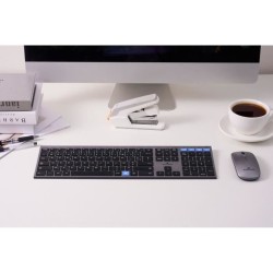 Ensemble Clavier souris sans fil - BLUESTORK - AZERTY - Métal - Silen