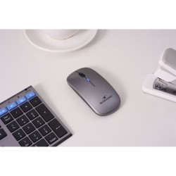 Ensemble Clavier souris sans fil - BLUESTORK - AZERTY - Métal - Silen