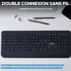 Clavier sans fil - Touches creusées ergonomiques - BLUESTORK - Office