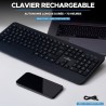 Clavier sans fil - Touches creusées ergonomiques - BLUESTORK - Office