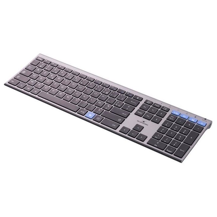 Clavier sans fil - Touches ciseaux - BLUESTORK - AZERTY - Métal - Silencieux Clavier sans fil - Touches ciseaux - BLUESTORK - AZERTY - Métal - Silencieux