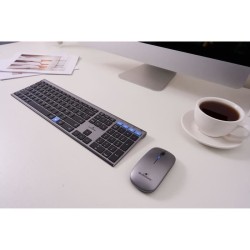 Clavier sans fil - Touches ciseaux - BLUESTORK - AZERTY - Métal - Sil