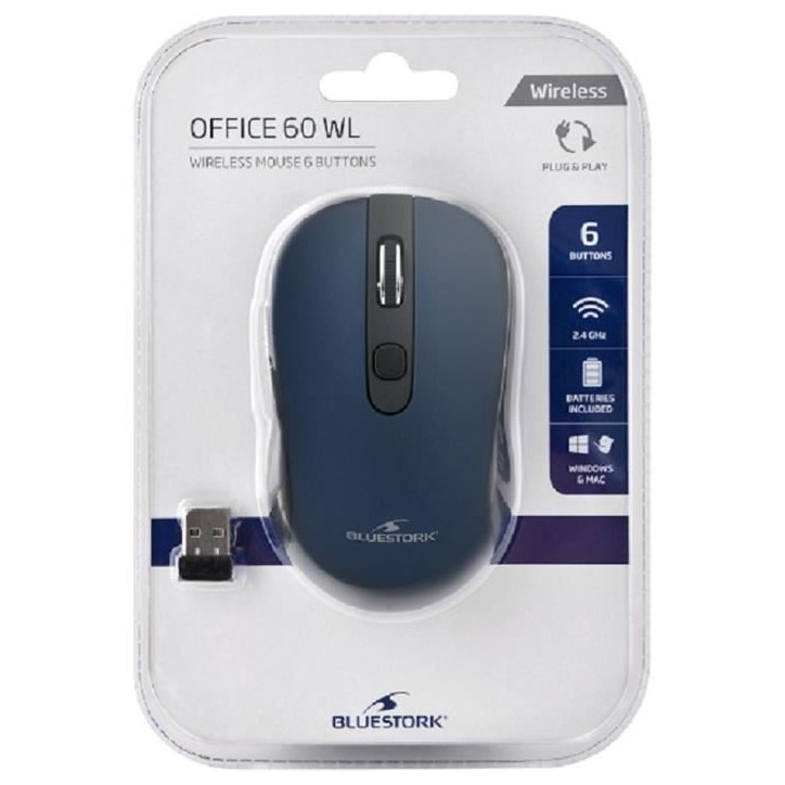 Souris Sans Fil - BLUESTORK - OFFICE 60 - PC/MAC - Bleu Souris Sans Fil - BLUESTORK - OFFICE 60 - PC/MAC - Bleu