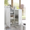Buffet - MILANO - 2 portes - Blanc laqué brillant - 121 x 42 x 111 cm