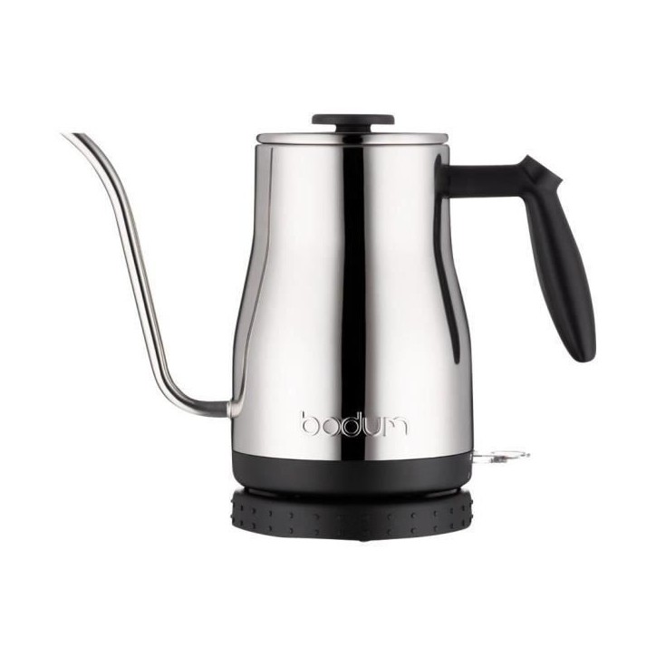BODUM - BISTRO Bouilloire électrique a long bec, 1.200 W, 1.0 l, inox