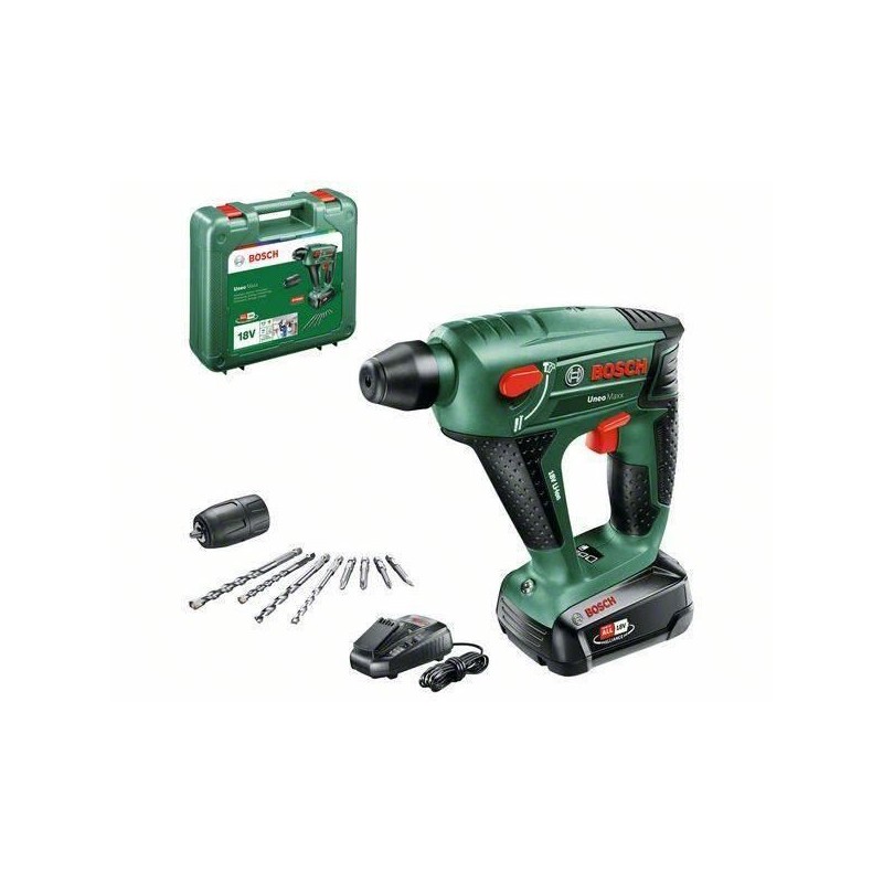 Perforateur 0,6J sans fil 18V Bosch - Uneo Maxx -SDS, 1 batterie 2,5 A