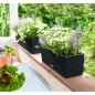 LECHUZA Jardiniere - Balconera cottage 50 - 50 x 19 x 19 - Kit complet - Noir graphite - 8 L LECHUZA Jardiniere - Balconera cottage 50 - 50 x 19 x 19 - Kit complet - Noir graphite - 8 L