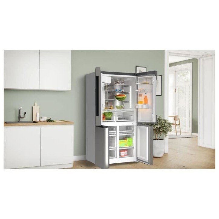 Réfrigérateur combiné - BOSCH SER6 - KFD96APEA - Multi-portes - Classe E - 375 L - 183 x 90,5 x 73,1 cm - Acier brossé Réfrigérateur combiné - BOSCH SER6 - KFD96APEA - Multi-portes - Classe E - 375 L - 183 x 90,5 x 73,1 cm - Acier brossé