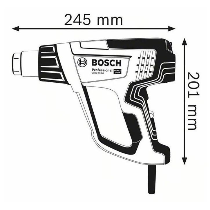 Décapeur thermique Bosch Professional GHG 23-66 + COFFRET - 2300 W - 650 °C - 06012A6300