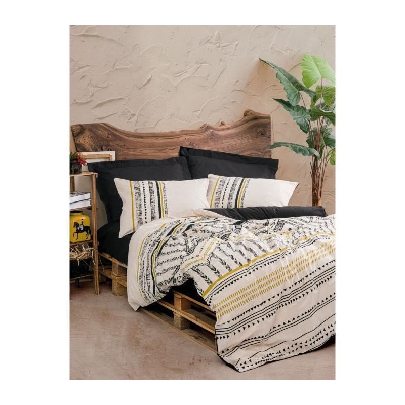 Parure de lit - 1 housse de couette 220 x 240 cm + 2 taies d'oreiller Parure de lit - 1 housse de couette 220 x 240 cm + 2 taies d'oreiller