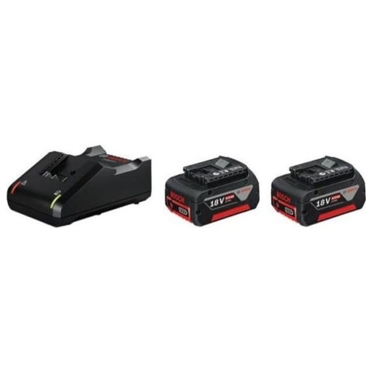 Set 2 batteries Bosch Professional GBA 18V 4,0Ah + Chargeur GAL 18V-40 C - 1600A019S0