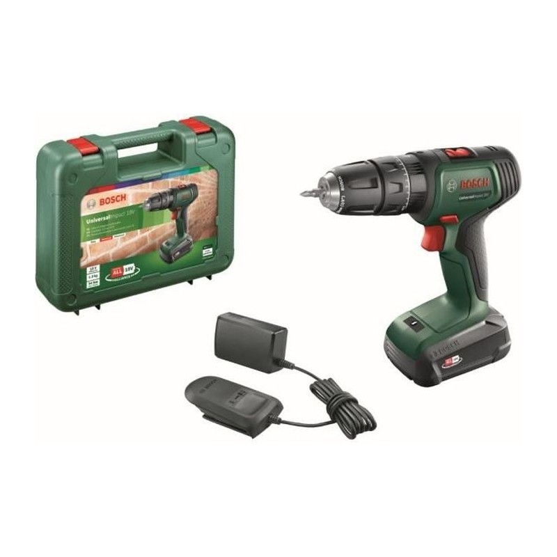 Perceuse Visseuse UniversalImpact 18V (1x1,5 Ah) + AL 1810 CV Perceuse Visseuse UniversalImpact 18V (1x1,5 Ah) + AL 1810 CV
