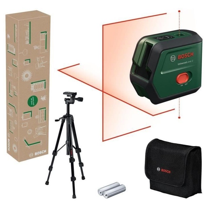 Bosch Laser lignes UniversalLevel 2 - Rouge + Set