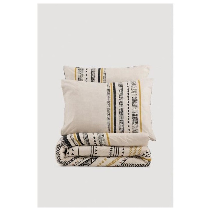 Parure de lit - 1 housse de couette 220 x 240 cm + 2 taies d'oreiller 60 x 60 cm - 100% coton renforcé - Blanc Parure de lit - 1 housse de couette 220 x 240 cm + 2 taies d'oreiller 60 x 60 cm - 100% coton renforcé - Blanc