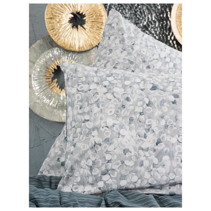 Parure de lit - 1 housse de couette 220 x 240 cm + 2 taies d'oreiller 60 x 60 cm - 100% coton renforcé - Anthracite Parure de lit - 1 housse de couette 220 x 240 cm + 2 taies d'oreiller 60 x 60 cm - 100% coton renforcé - Anthracite