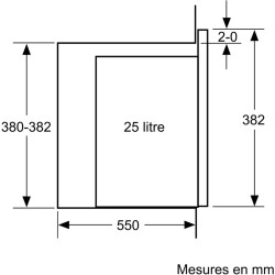 Micro-ondes encastrable - BOSCH Série 6 - BFL554MS0 - Noir / Inox - 5