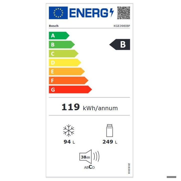 Réfrigérateur congélateur BOSCH - KGE398IBP - 343L Réfrigérateur congélateur BOSCH - KGE398IBP - 343L