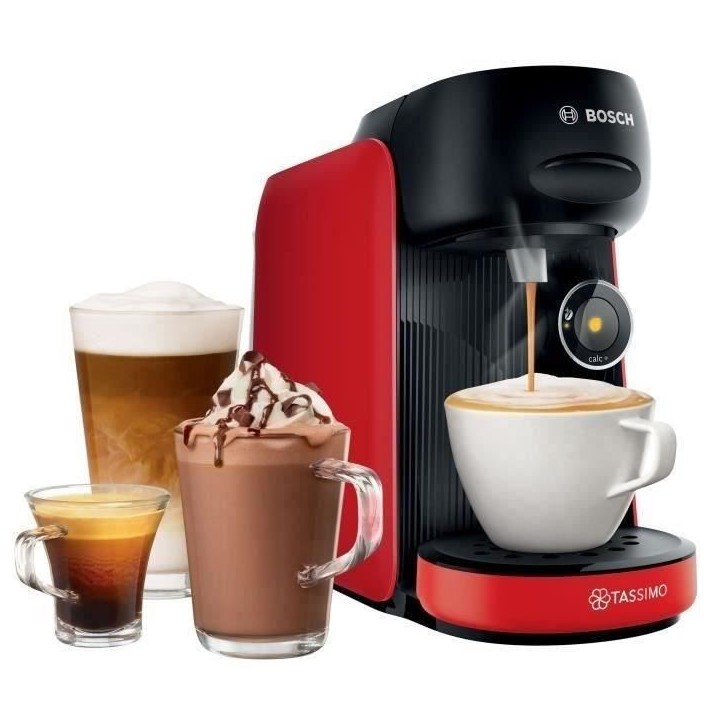 Machine a café + 3 packs T-discs - BOSCH - TASSIMO FINESSE TAS163E - 1400 W - 0,7 L - Multi-boissons - IntensityBoost - Noir Machine a café + 3 packs T-discs - BOSCH - TASSIMO FINESSE TAS163E - 1400 W - 0,7 L - Multi-boissons - IntensityBoost - Noir