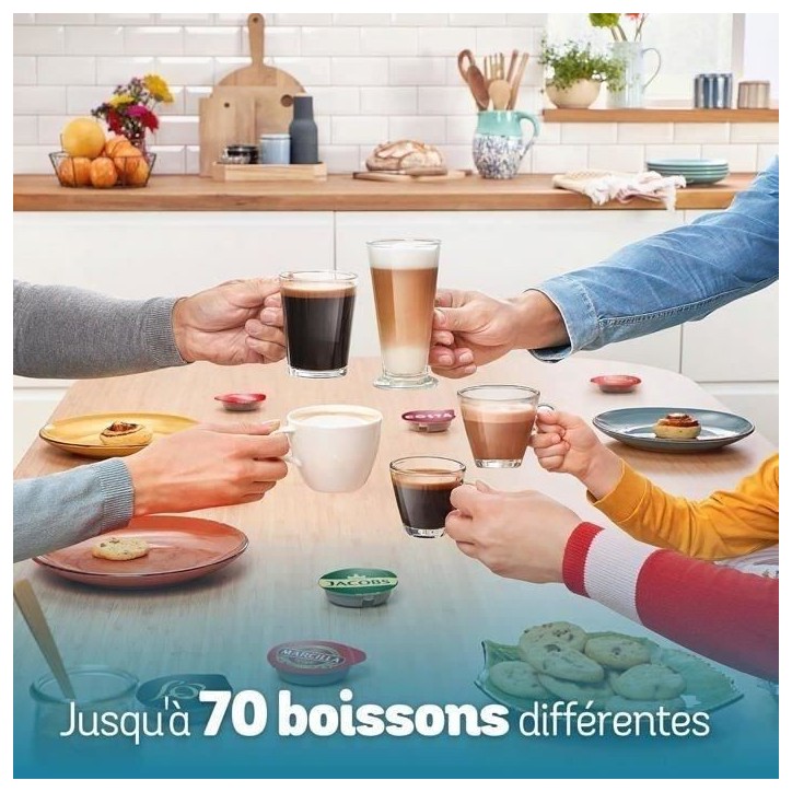Machine a café + 3 packs T-discs - BOSCH - TASSIMO FINESSE TAS163E - 1400 W - 0,7 L - Multi-boissons - IntensityBoost - Noir Machine a café + 3 packs T-discs - BOSCH - TASSIMO FINESSE TAS163E - 1400 W - 0,7 L - Multi-boissons - IntensityBoost - Noir