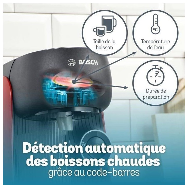 Machine a café + 3 packs T-discs - BOSCH - TASSIMO FINESSE TAS163E - 1400 W - 0,7 L - Multi-boissons - IntensityBoost - Noir Machine a café + 3 packs T-discs - BOSCH - TASSIMO FINESSE TAS163E - 1400 W - 0,7 L - Multi-boissons - IntensityBoost - Noir