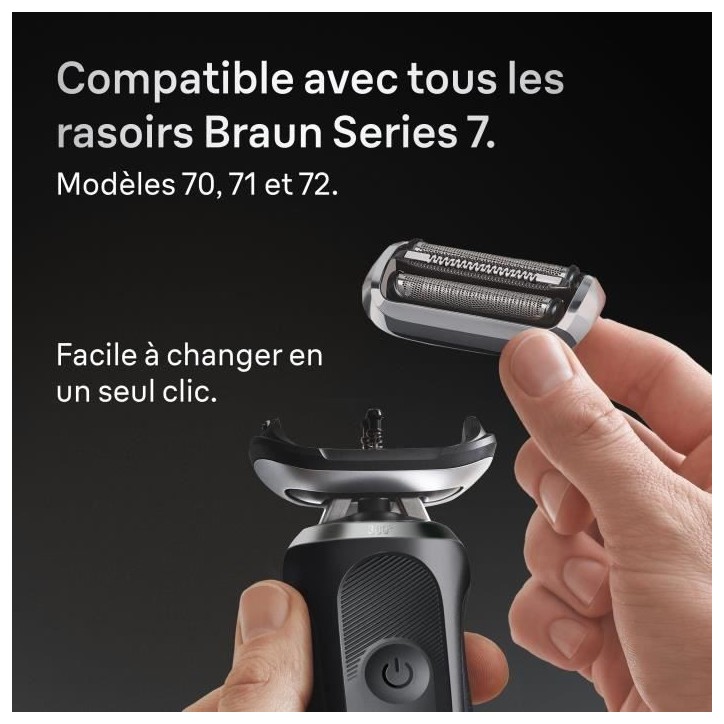 Tete de rasoir BRAUN Series 7 - 3 lames flexibles - Tete flexible a 360° - 100 % fabriqué en Allemagne Tete de rasoir BRAUN Series 7 - 3 lames flexibles - Tete flexible a 360° - 100 % fabriqué en Allemagne