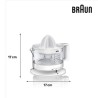Presse-agrumes Braun Presse agrumes BRAUN CJ3000WH blanc