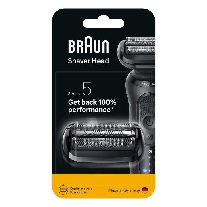 Tete de rasoir BRAUN Series 5 & 6 - 3 lames flexibles - 100 % fabriqué en Allemagne Tete de rasoir BRAUN Series 5 & 6 - 3 lames flexibles - 100 % fabriqué en Allemagne
