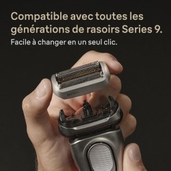 Tete de rasoir BRAUN Series 9 + - 4 éléments de coupe + tondeuse de