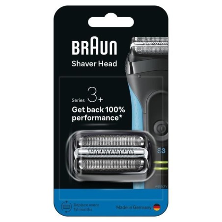 Tete de rasoir BRAUN Series 3+ - 2 grilles - Peigne MicroComb - 100 %