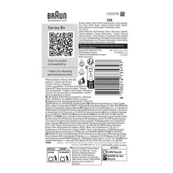 Tete de rasoir BRAUN Series 3+ - 2 grilles - Peigne MicroComb - 100 %