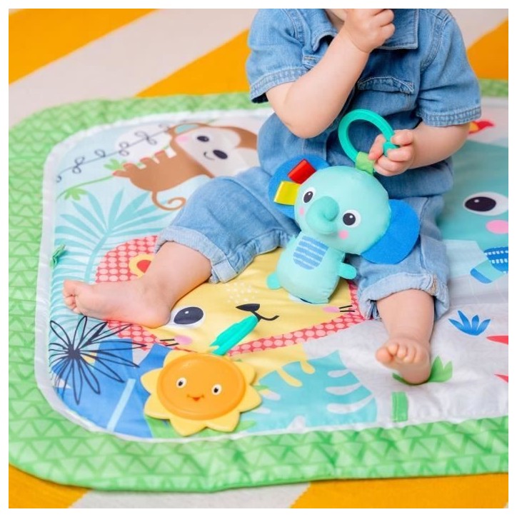 BRIGHT STARTS Tapis d'éveil bébé au sol évolutif pliable- Jungle Vert- arche avec jouets sensoriels et musicaux, miroir BRIGHT STARTS Tapis d'éveil bébé au sol évolutif pliable- Jungle Vert- arche avec jouets sensoriels et musicaux, miroir
