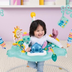 DISNEY BABY -STITCH- Aire d'éveil bébé multi-jouets, siege sauteur a rebonds évolutif, pivotant a 360° 10 jeux interactives