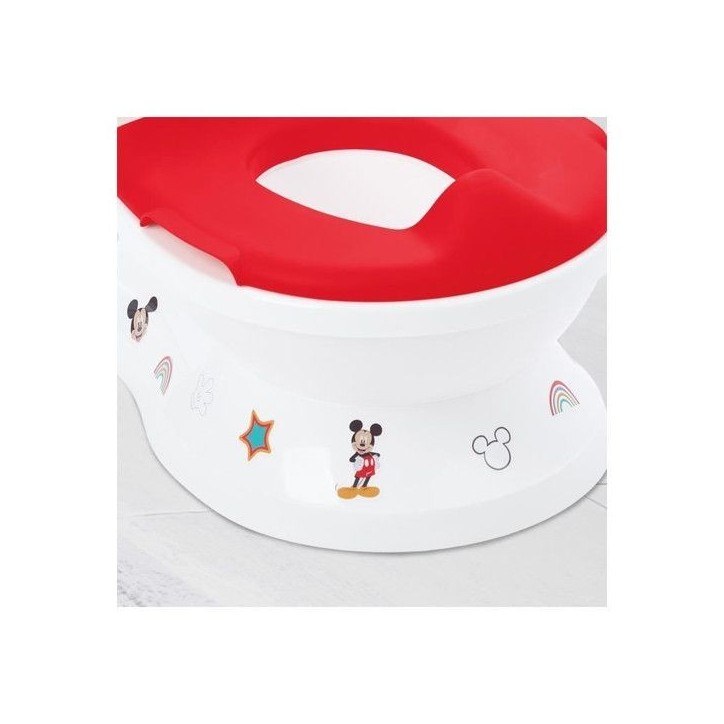 DISNEY BABY - MICKEY- Mini toilette avec réducteur de lunette de toilette inclus, 2 en 1, MySize, Pot amovible facile a nettoye