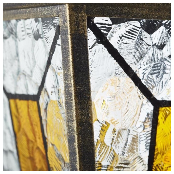 Applique extérieure montante - BRILLIANT - JANEL - métal/verre - noir dore - IP44 Applique extérieure montante - BRILLIANT - JANEL - métal/verre - noir dore - IP44
