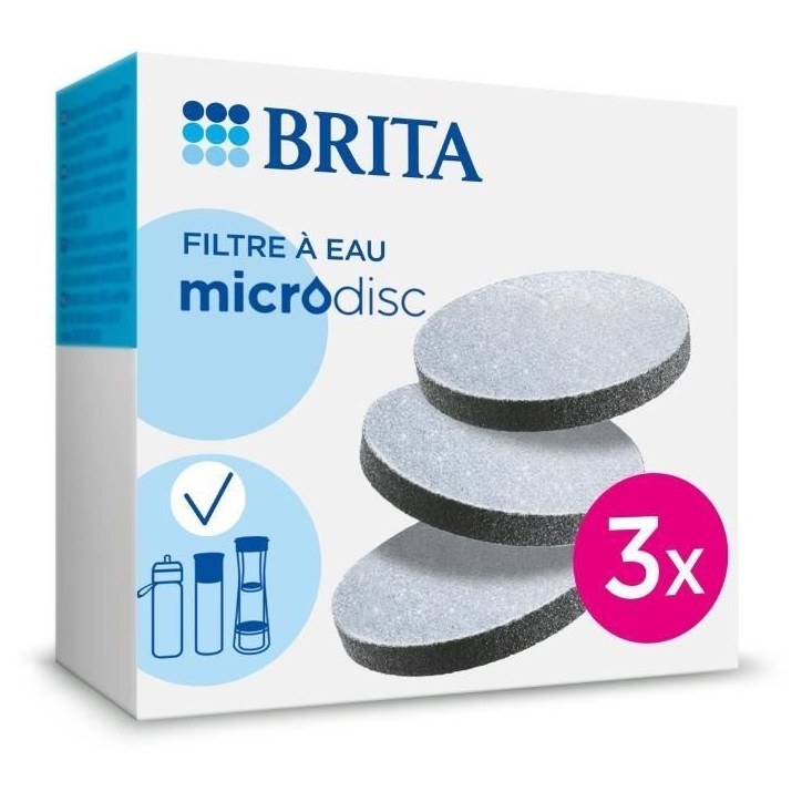 Cartouche BRITA - MiscroDisc - Pack de 3 filtres - 1 filtre 1 mois de filtration Cartouche BRITA - MiscroDisc - Pack de 3 filtres - 1 filtre 1 mois de filtration