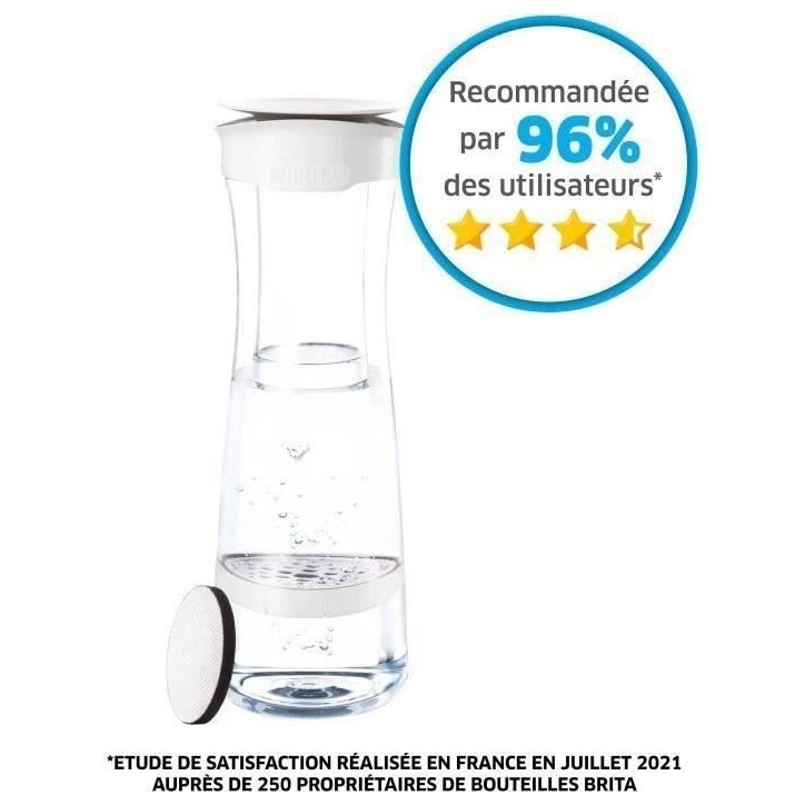 Bouteille et carafe filtrante Brita Bouteille filtrante blanc graphite - 1 filtre MicroDisc inclus