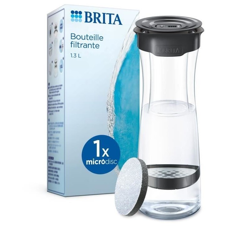 Bouteille filtrante BRITA - Fill & Serve Gris - Capacité 1,3L - 1 filtre MicroDisc inclus Bouteille filtrante BRITA - Fill & Serve Gris - Capacité 1,3L - 1 filtre MicroDisc inclus