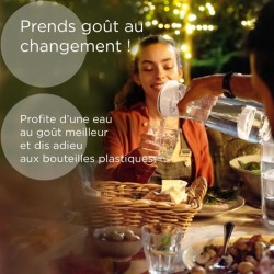 Bouteille filtrante BRITA - Fill & Serve Gris - Capacité 1,3L - 1 fil