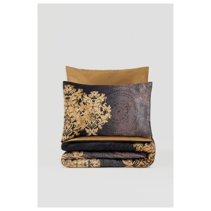 Parure de lit - 1 housse de couette 220 x 240 cm + 2 taies d'oreiller 60 x 60 cm - Satiné 100% coton - Anthracite Parure de lit - 1 housse de couette 220 x 240 cm + 2 taies d'oreiller 60 x 60 cm - Satiné 100% coton - Anthracite