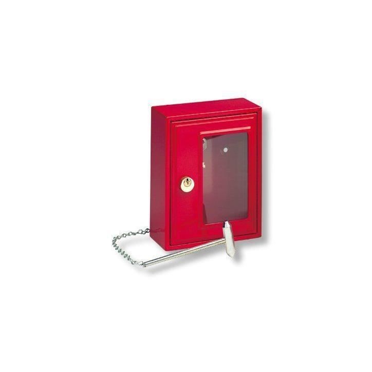 Boîte d'urgence - BURG-WÄCHTER - Modele 6161 - 167 x 130 x 64 mm - Marteau inclus - Métal rouge Boîte d'urgence - BURG-WÄCHTER - Modele 6161 - 167 x 130 x 64 mm - Marteau inclus - Métal rouge