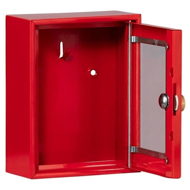 Boîte d'urgence - BURG-WÄCHTER - Modele 6161 - 167 x 130 x 64 mm - Marteau inclus - Métal rouge Boîte d'urgence - BURG-WÄCHTER - Modele 6161 - 167 x 130 x 64 mm - Marteau inclus - Métal rouge
